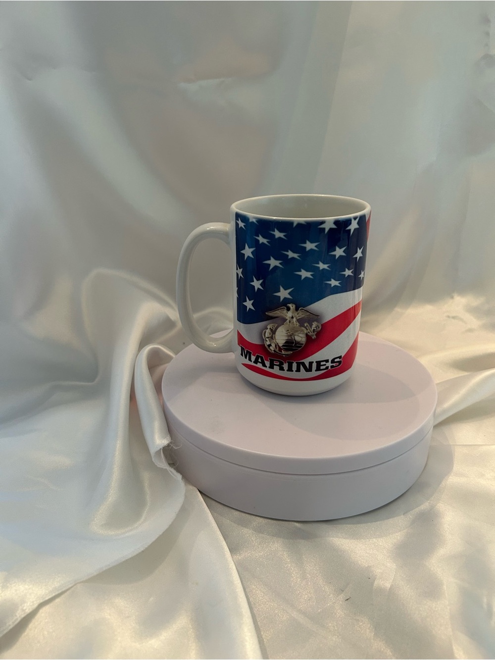 U.S. Marines American Flag Ceramic Coffee Mug - Red, White & Blue